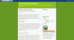 Desktop Screenshot of greenenergyfinance.blogspot.com