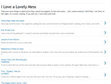 Tablet Screenshot of ilovealovelymess.blogspot.com