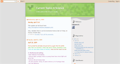 Desktop Screenshot of current-topics-in-science.blogspot.com