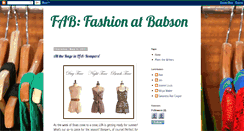 Desktop Screenshot of fashionatbabson.blogspot.com