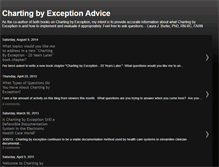 Tablet Screenshot of chartingbyexceptionadvice.blogspot.com