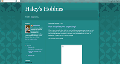 Desktop Screenshot of haleyshobbies.blogspot.com