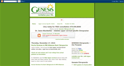 Desktop Screenshot of genesis-chiropractic.blogspot.com