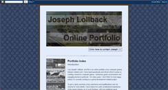 Desktop Screenshot of josephlollbackportfolio.blogspot.com