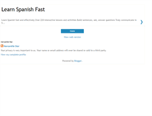 Tablet Screenshot of fastspanishlearning.blogspot.com