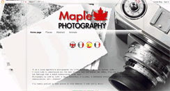 Desktop Screenshot of maplephotography.blogspot.com