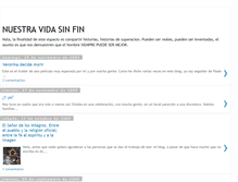 Tablet Screenshot of nuestravidasinfin.blogspot.com