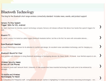 Tablet Screenshot of bluetoothtechnology-zone.blogspot.com