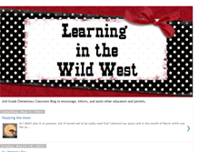 Tablet Screenshot of learninginthewildwest.blogspot.com