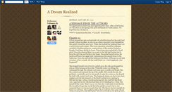 Desktop Screenshot of adreamrealized.blogspot.com