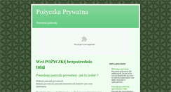 Desktop Screenshot of pozyczka-prywatna.blogspot.com