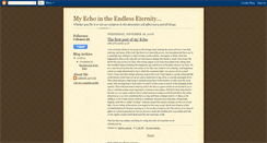 Desktop Screenshot of myechoineternity.blogspot.com