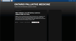 Desktop Screenshot of ontariopalliativemedicine.blogspot.com