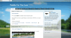 Desktop Screenshot of paddleforthecure.blogspot.com