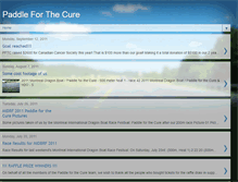 Tablet Screenshot of paddleforthecure.blogspot.com