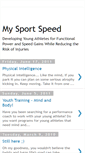 Mobile Screenshot of mysportspeed.blogspot.com