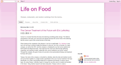 Desktop Screenshot of lifeonfood.blogspot.com