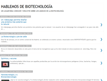 Tablet Screenshot of hablemosdebiotecnologia.blogspot.com