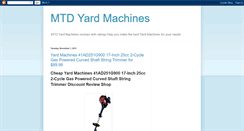 Desktop Screenshot of mtdyardmachines.blogspot.com