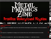 Tablet Screenshot of metalmaniacszine.blogspot.com