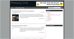 Desktop Screenshot of memangunik.blogspot.com