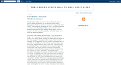 Desktop Screenshot of chris-brown-lyrics-wall-to-wall-video.blogspot.com
