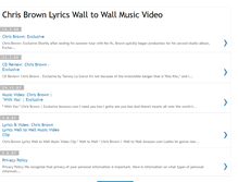 Tablet Screenshot of chris-brown-lyrics-wall-to-wall-video.blogspot.com