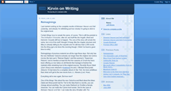 Desktop Screenshot of kirvinonwriting.blogspot.com