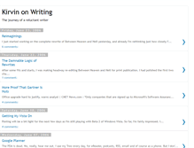 Tablet Screenshot of kirvinonwriting.blogspot.com