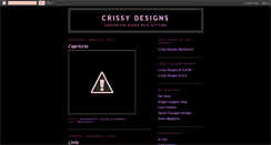 Desktop Screenshot of crissydesigns.blogspot.com