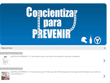 Tablet Screenshot of concientizarparaprevenir.blogspot.com