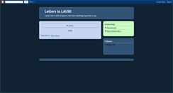 Desktop Screenshot of letters2lausd.blogspot.com