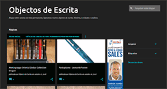 Desktop Screenshot of objectosdeescrita.blogspot.com