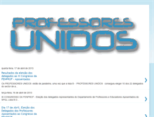 Tablet Screenshot of professores-unidos.blogspot.com