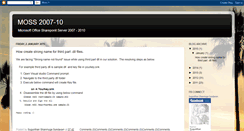 Desktop Screenshot of moss2007-10.blogspot.com