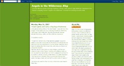 Desktop Screenshot of angelsinthewilderness.blogspot.com