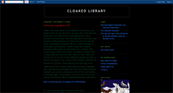 Desktop Screenshot of cloakedlibrary.blogspot.com