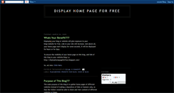 Desktop Screenshot of displayhomepageforfree.blogspot.com