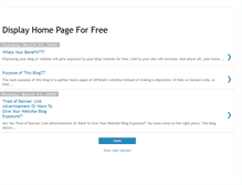 Tablet Screenshot of displayhomepageforfree.blogspot.com