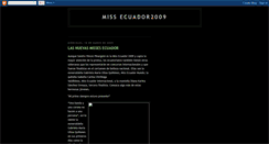 Desktop Screenshot of missecuador2009.blogspot.com