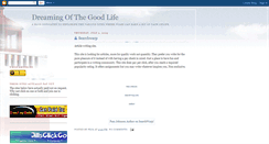 Desktop Screenshot of dreamingofthegoodlife.blogspot.com