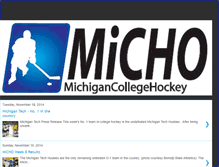 Tablet Screenshot of michigancollegehockey.blogspot.com