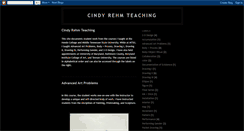 Desktop Screenshot of cindyrehmteaching.blogspot.com