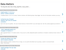 Tablet Screenshot of data-matters.blogspot.com