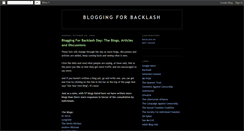 Desktop Screenshot of bloggingforbacklash.blogspot.com