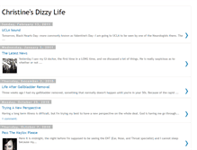 Tablet Screenshot of christinesdizzylife.blogspot.com