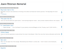 Tablet Screenshot of joannpetersonmemorial.blogspot.com