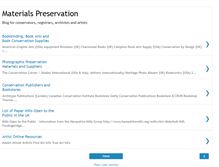 Tablet Screenshot of materialspreservation.blogspot.com