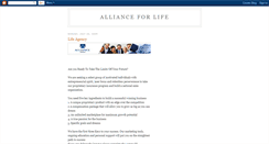 Desktop Screenshot of allianceforlife.blogspot.com