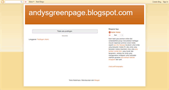 Desktop Screenshot of andysgreenpage.blogspot.com